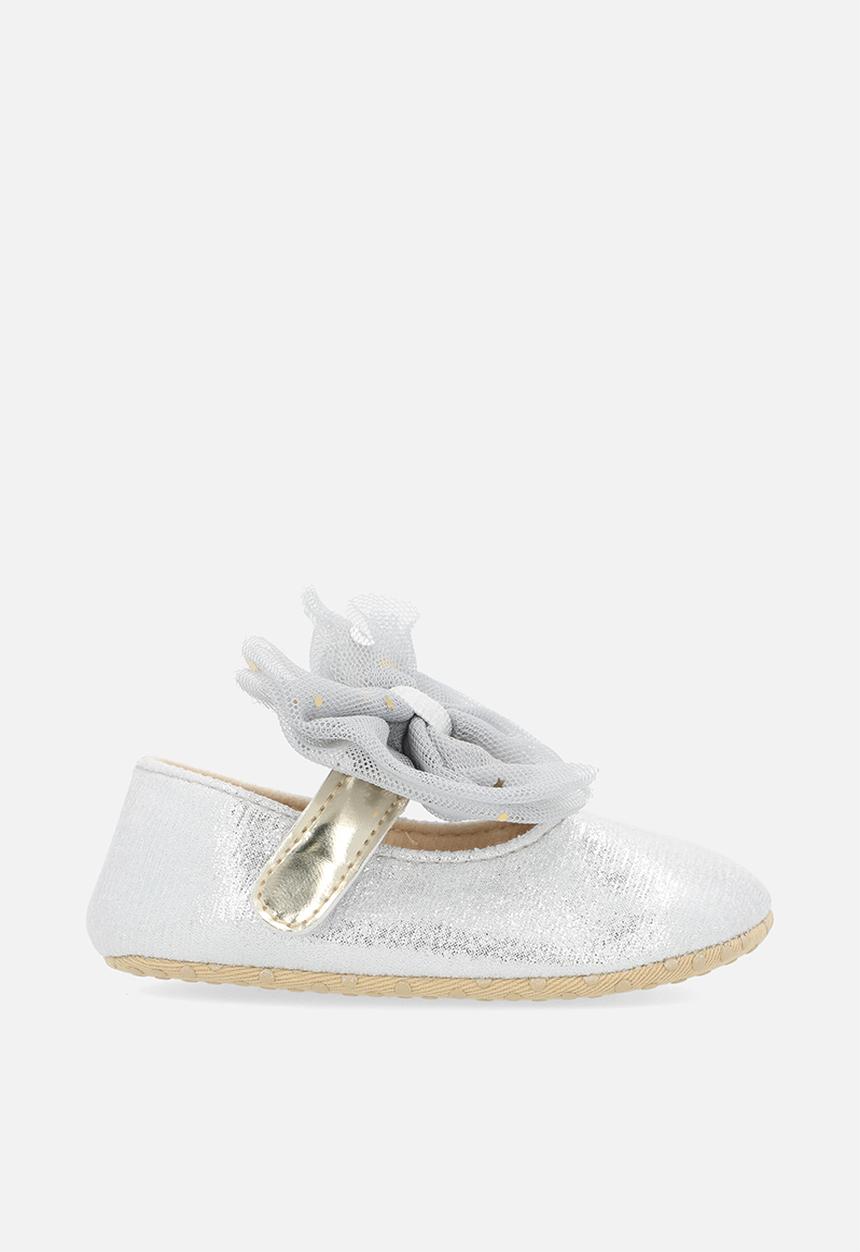 Pop Candy - Mettalic bow pumps - silver