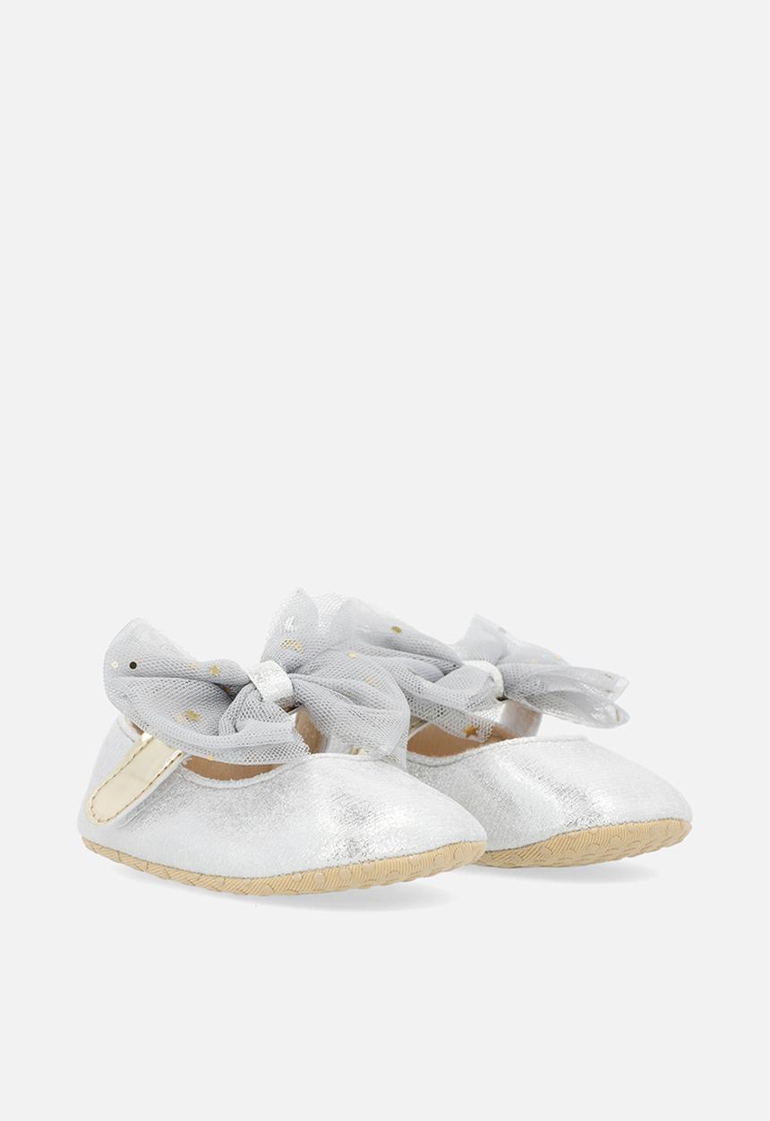 Pop Candy - Mettalic bow pumps - silver