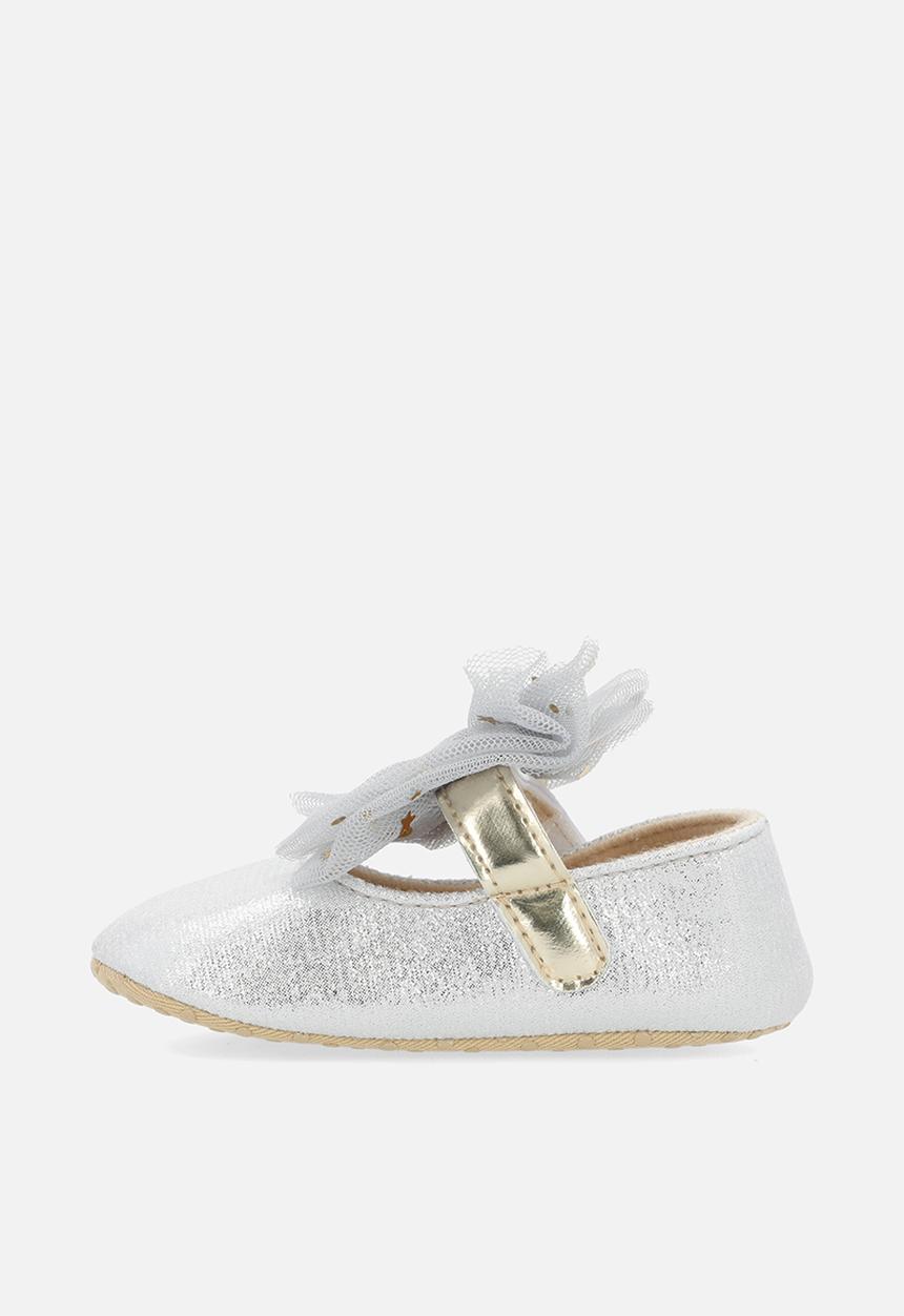 Pop Candy - Mettalic bow pumps - silver