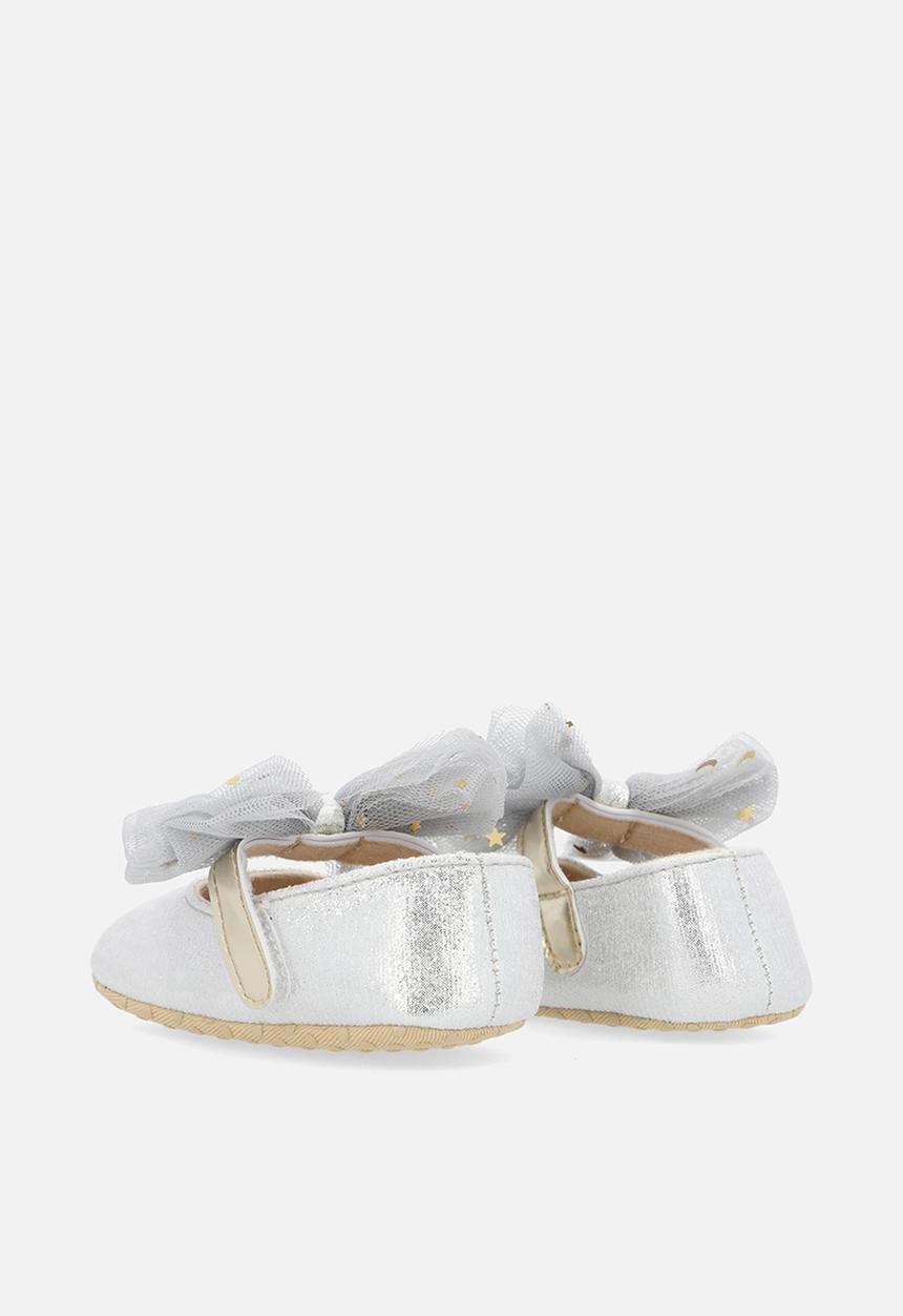 Pop Candy - Mettalic bow pumps - silver