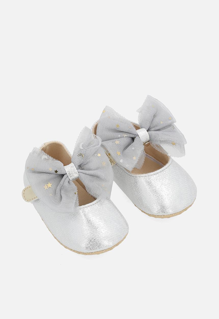 Pop Candy - Mettalic bow pumps - silver