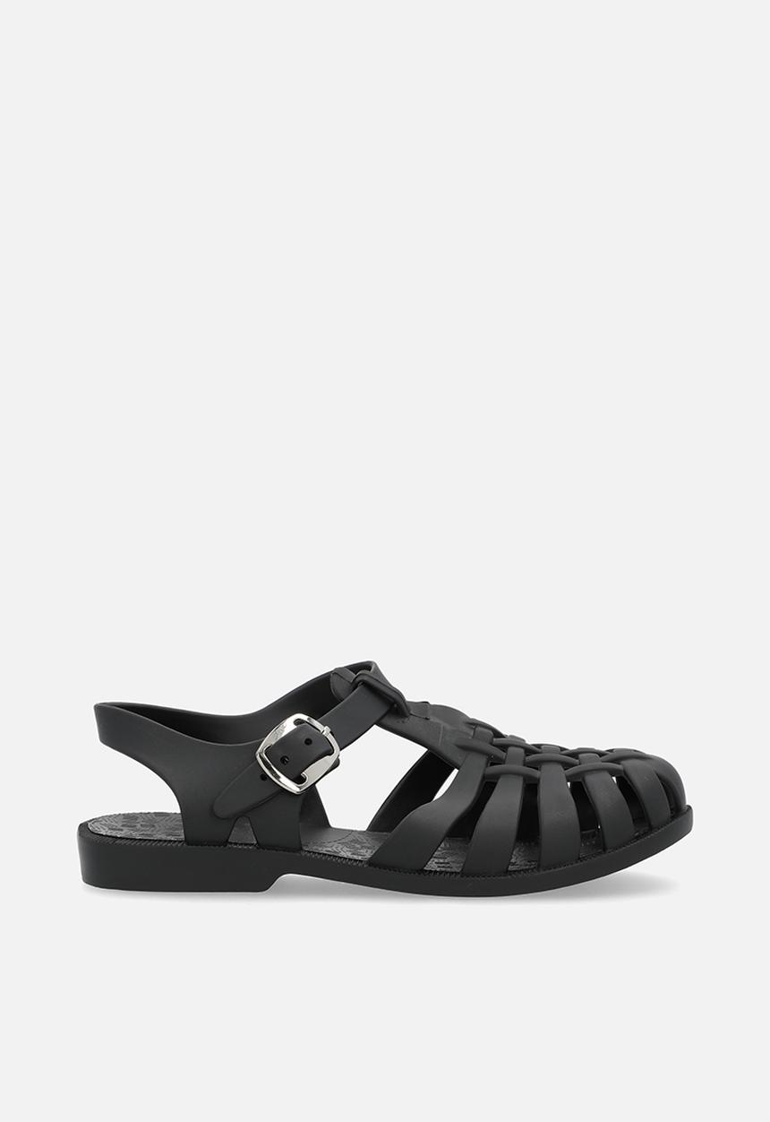 Pop Candy - Closed toe jelly sandals-black
