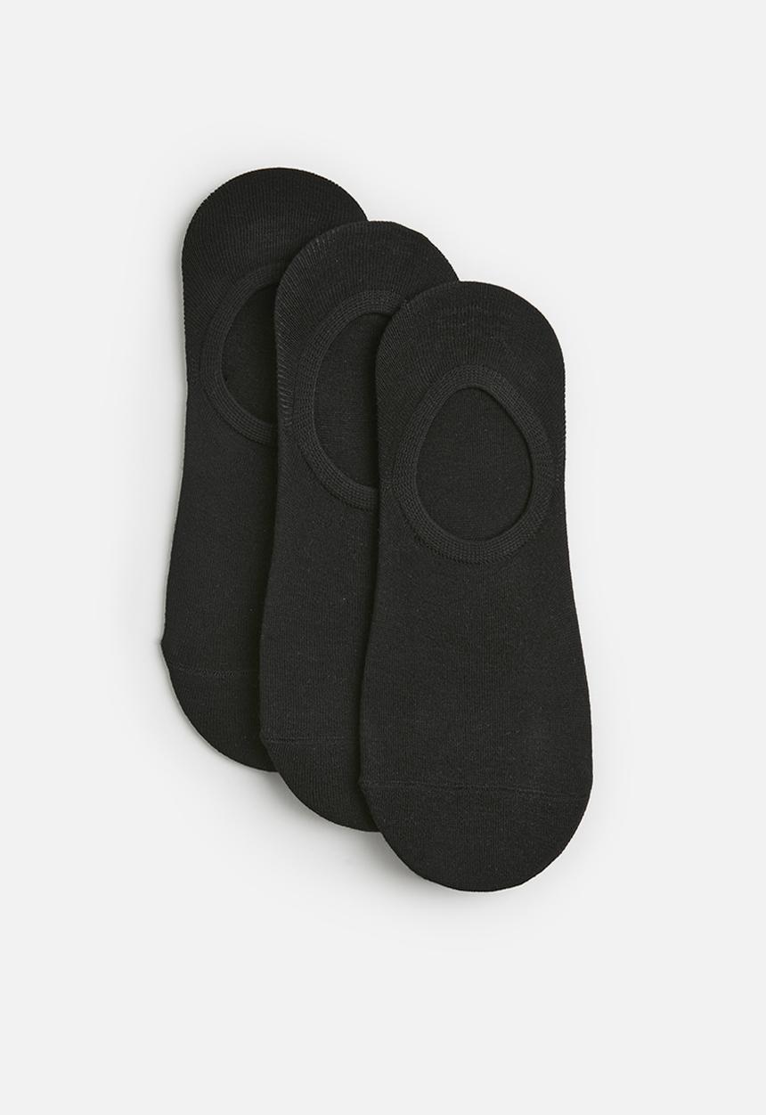 Pop Candy - 3 Piece invisible socks set - black