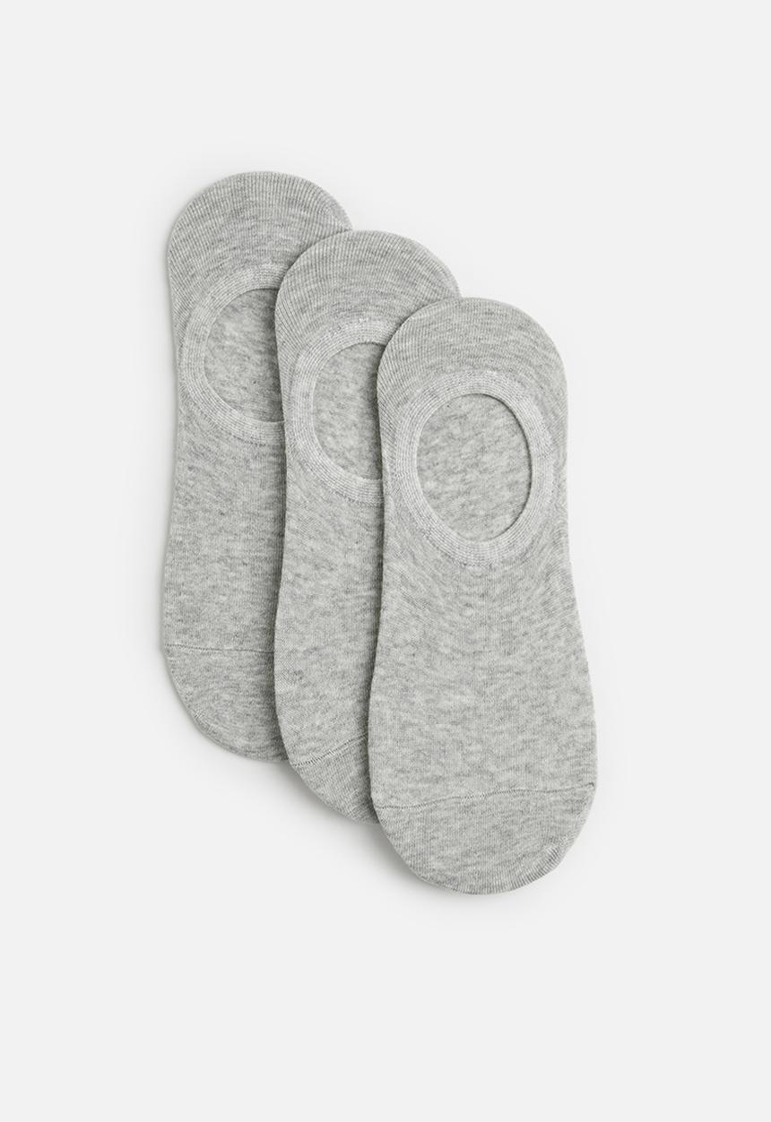 Pop Candy - 3 Piece invisible socks set - grey