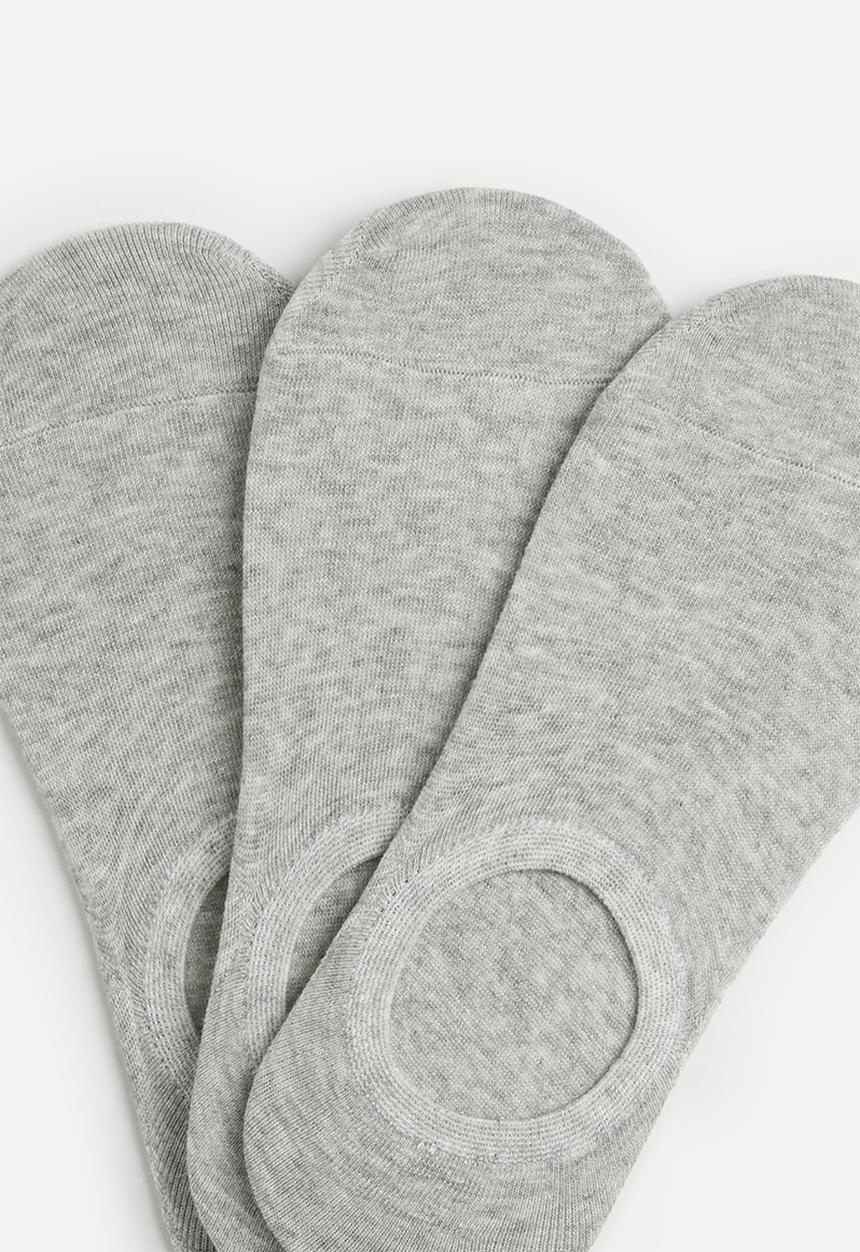 Pop Candy - 3 Piece invisible socks set - grey