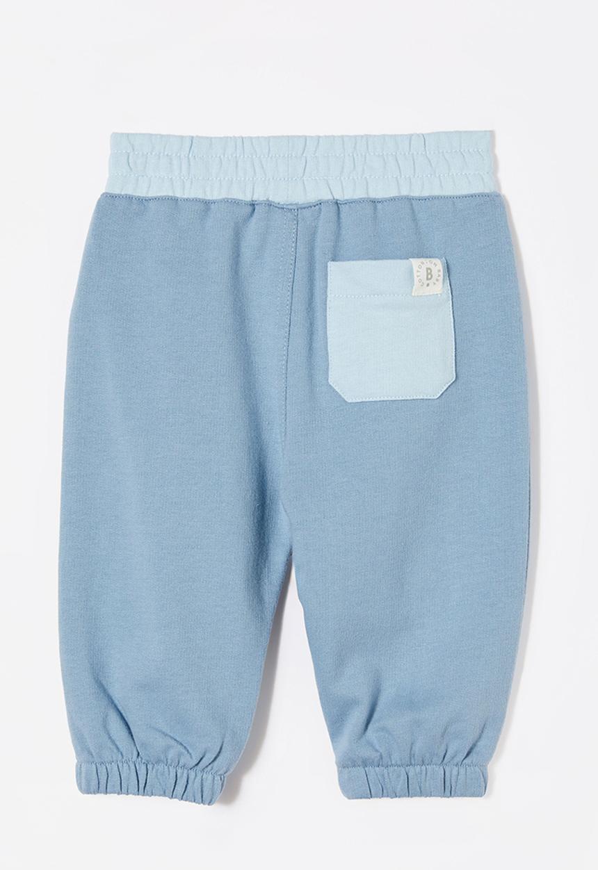 Cotton On - Felix trackpant - dusty blue/colourblock