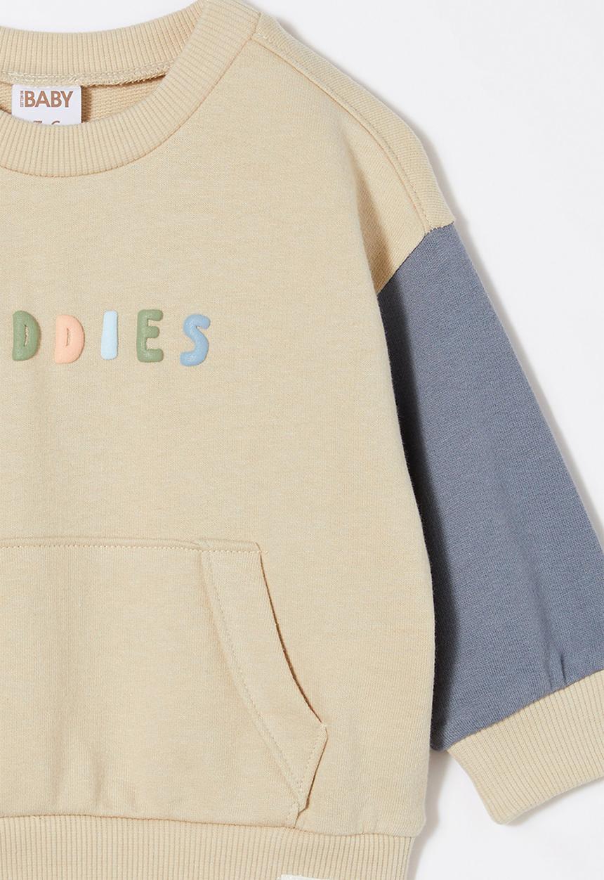 Cotton On - Alma drop shoulder sweater - rainy day/buddies colourblock