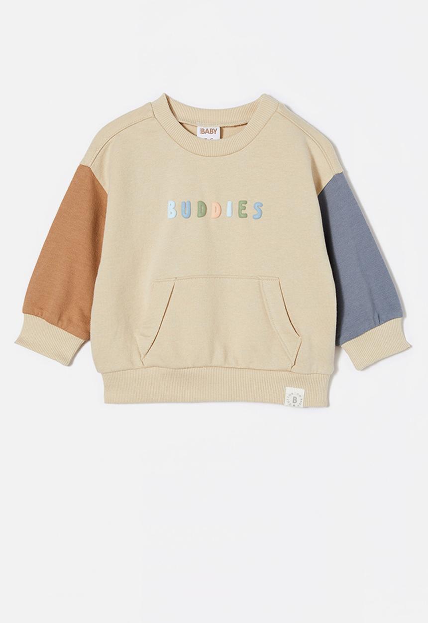 Cotton On - Alma drop shoulder sweater - rainy day/buddies colourblock