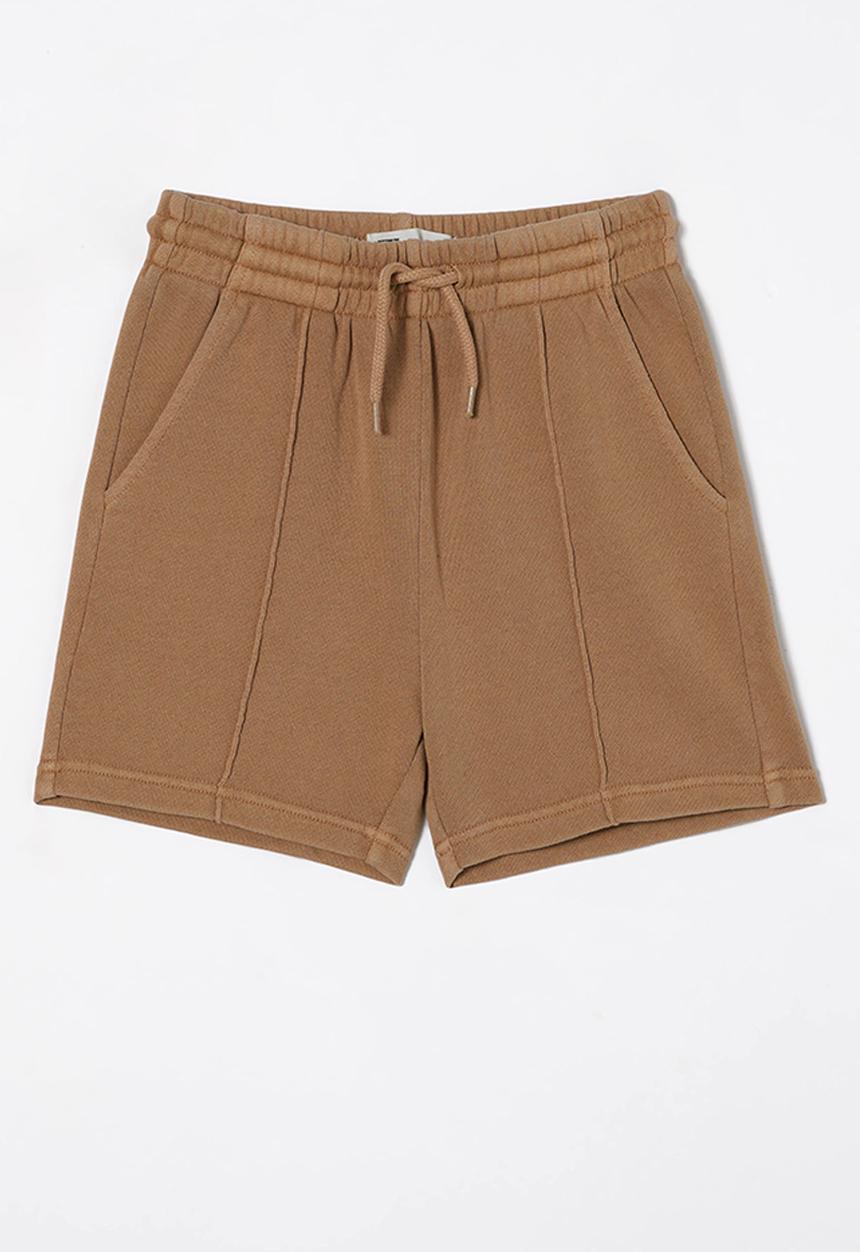 Cotton On - Henry slouch short - taupy brown garment dye