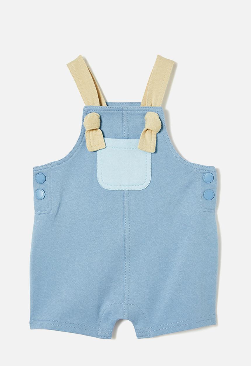 Cotton On - Kennedy fleece shortall - dusty blue/colourblock