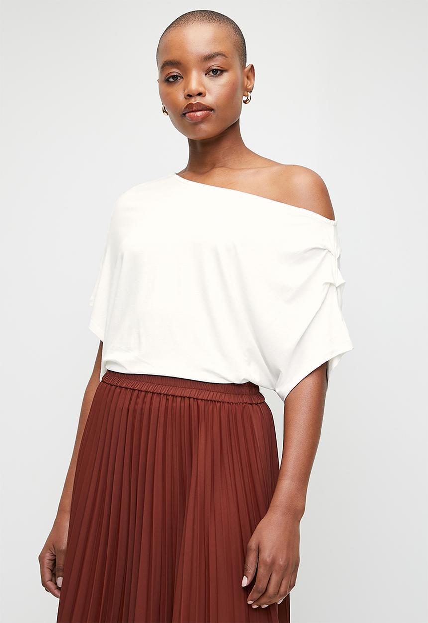 edit - Asymmetrical Easy T-shirt - White