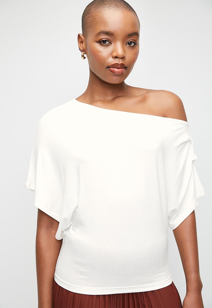 edit - Asymmetrical Easy T-shirt - White