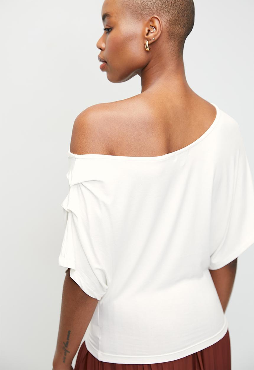 edit - Asymmetrical Easy T-shirt - White