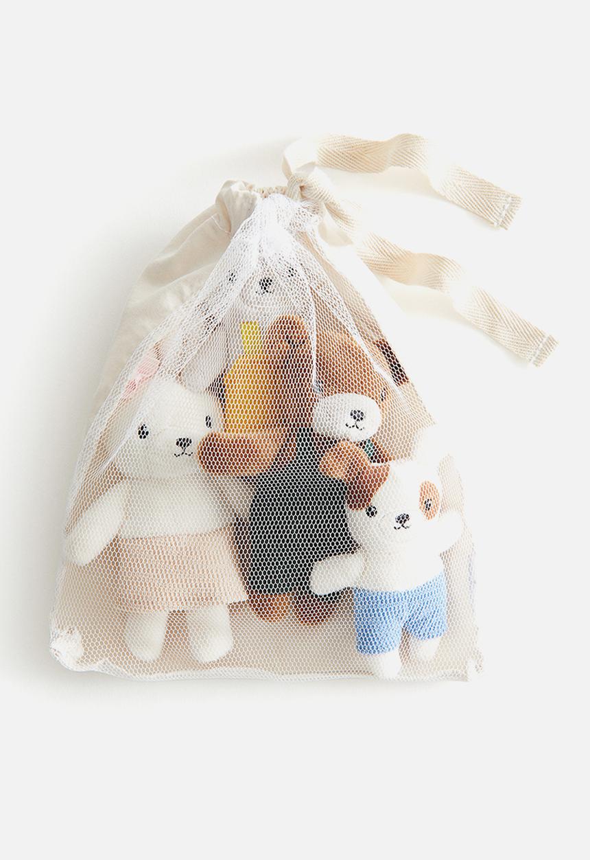 H&M - 4-Piece soft toy set - white animals