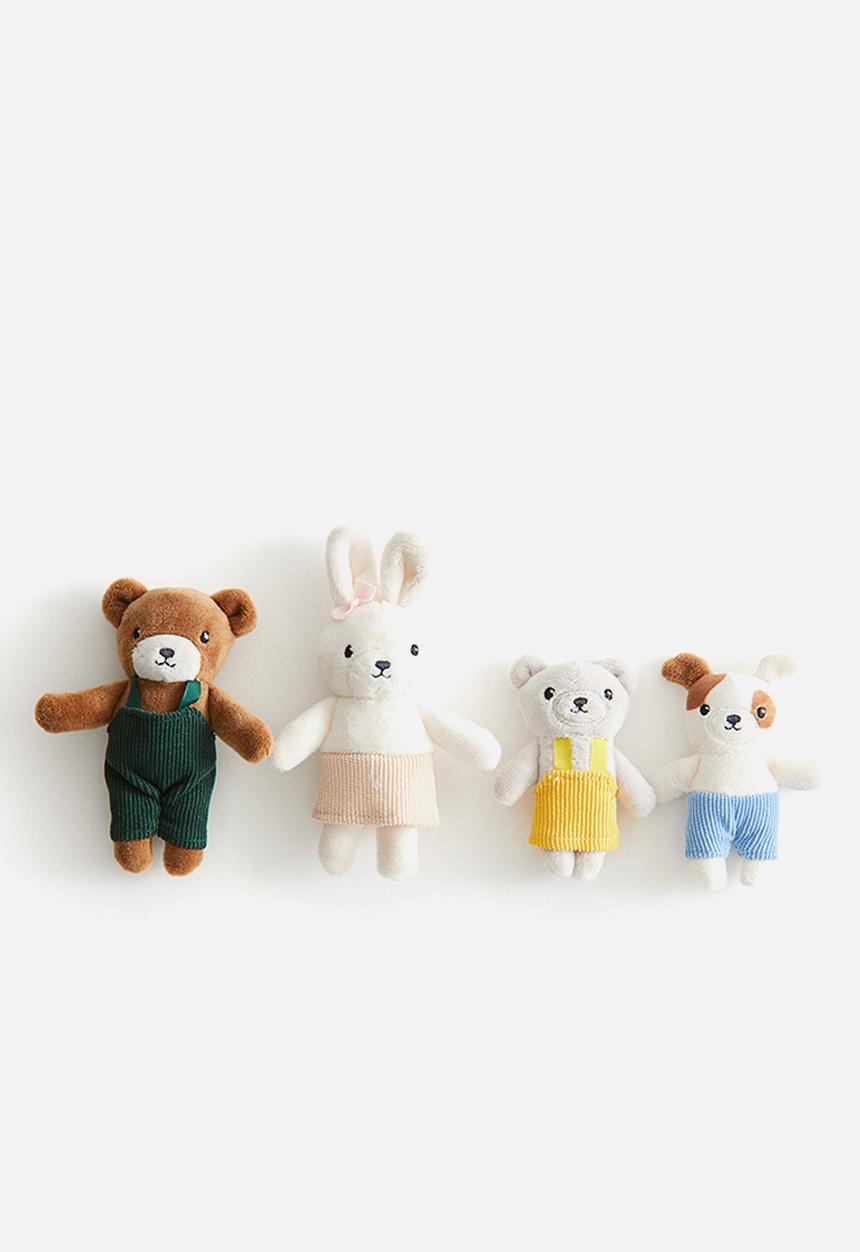 H&M - 4-Piece soft toy set - white animals