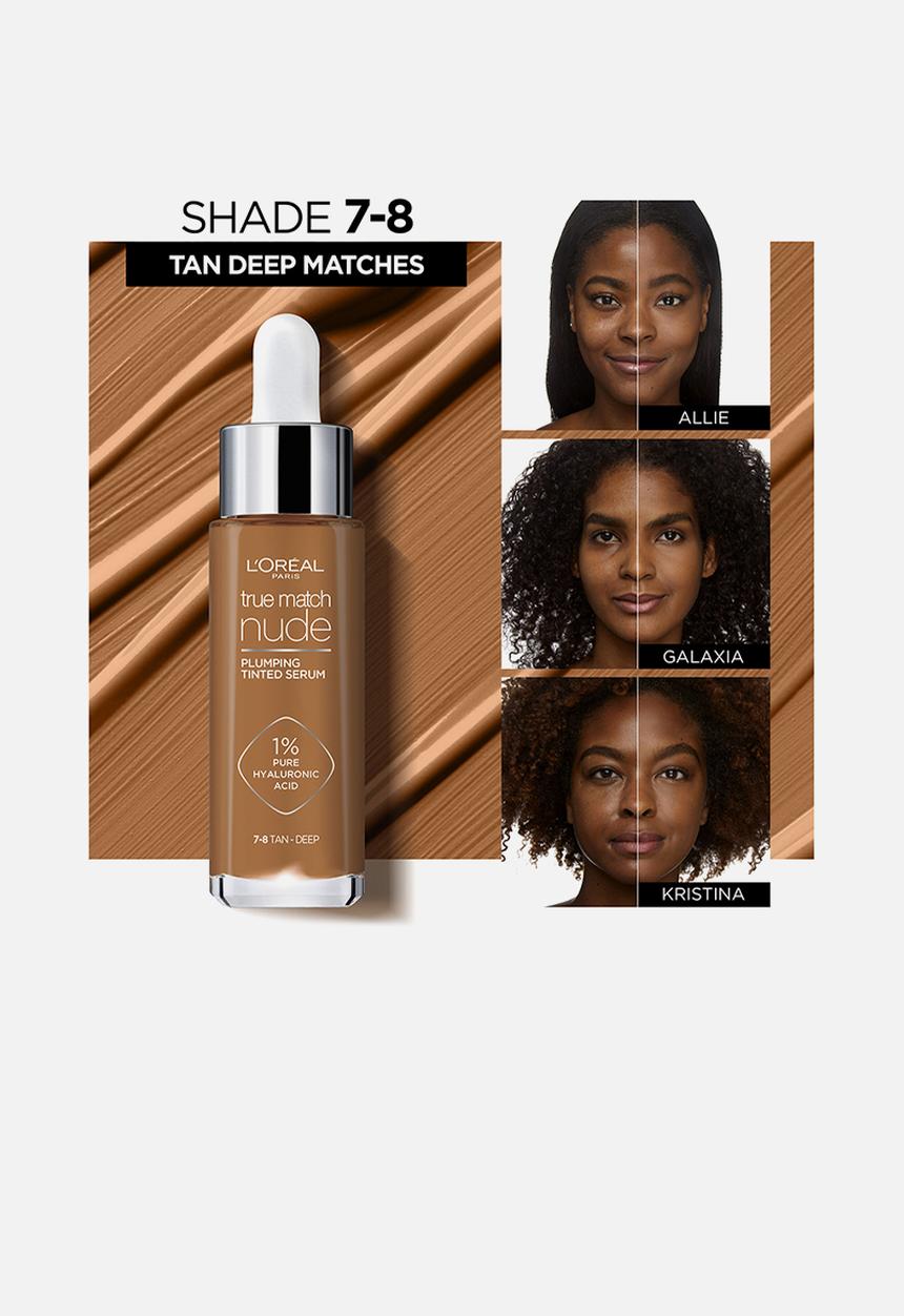 L'Oreal Paris - True Match Plumping Tinted Serum - 7-8 Tan-Deep