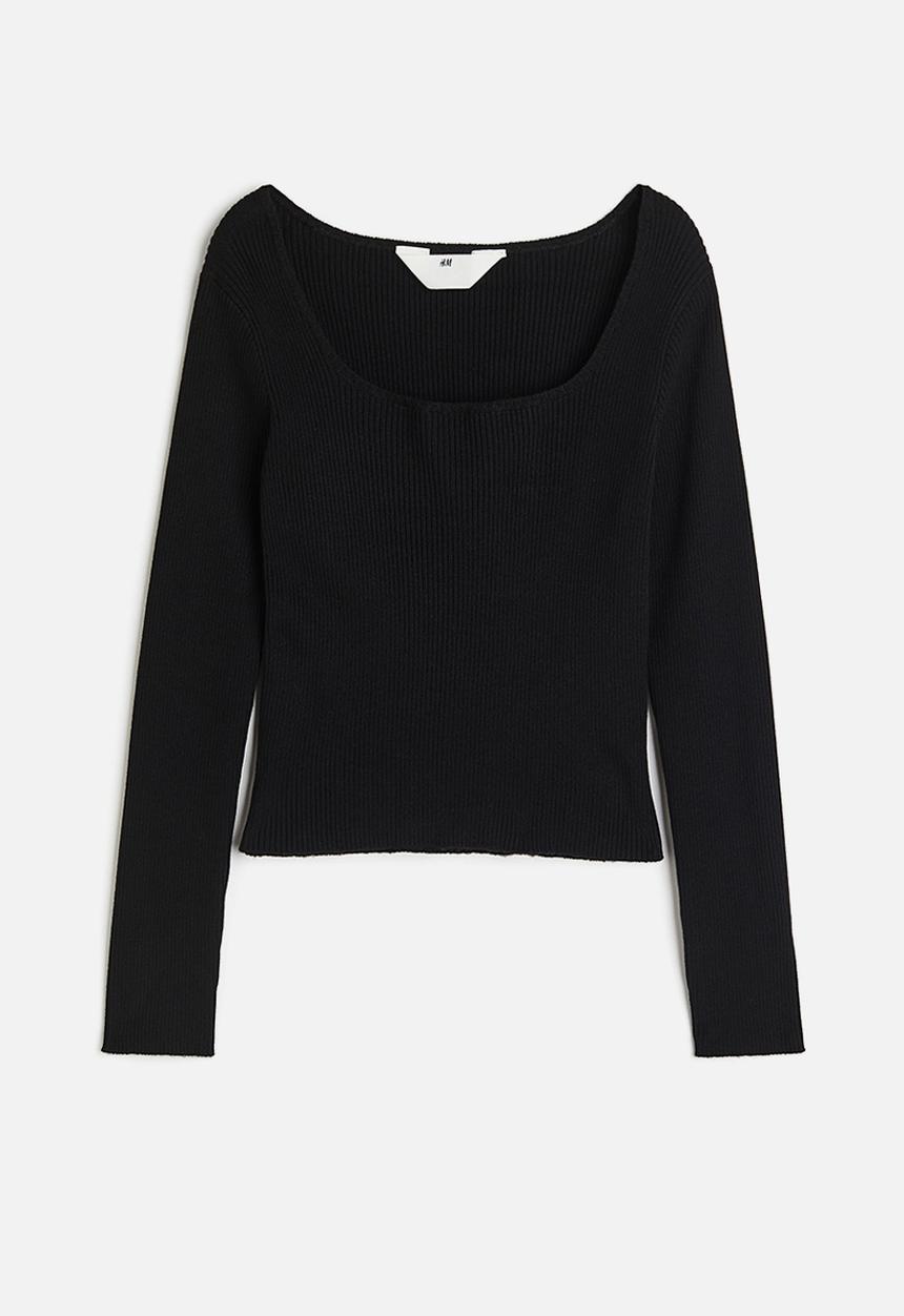 H&M - Rib-knit jumper - black
