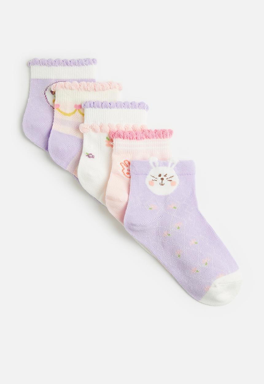 Pop Candy - 5 pack socks set- lilac