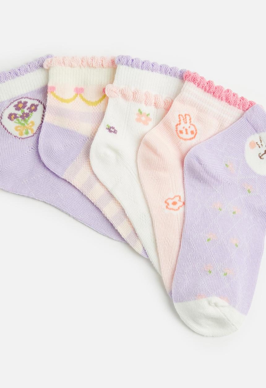 Pop Candy - 5 pack socks set- lilac