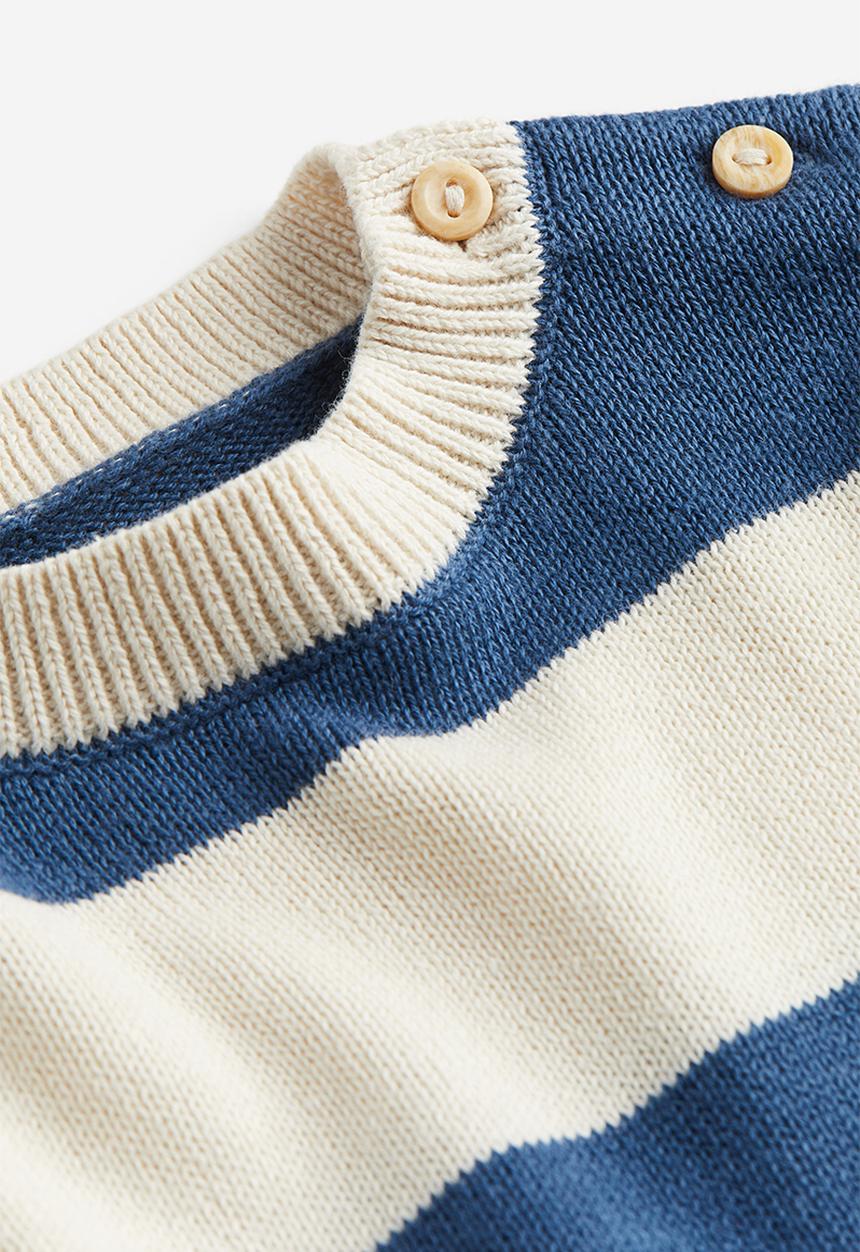 H&M - Knitted jumper - blue striped 