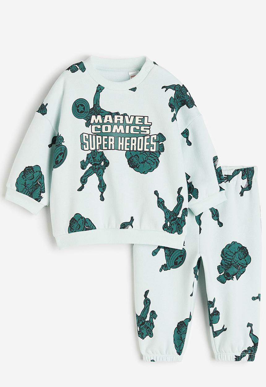 H&M - 2-Piece sweatshirt set - light turquoise marvel comics