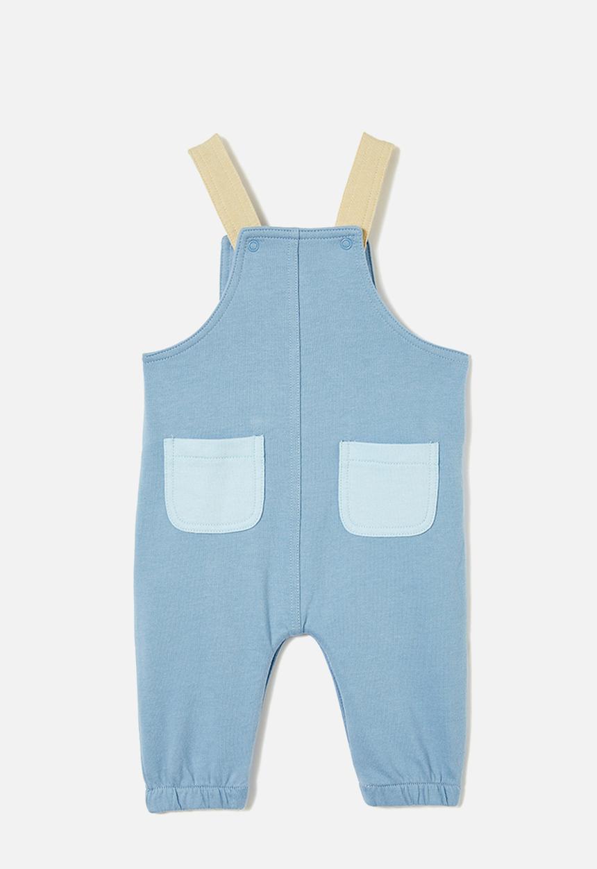 Cotton On - Sam overall - dusty blue/colourblock