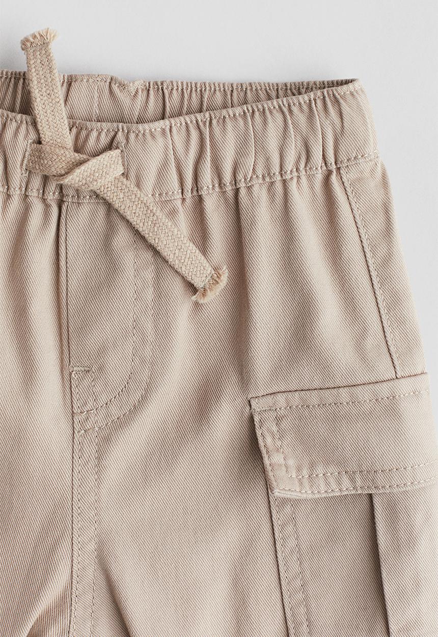H&M - Cotton twill joggers - beige