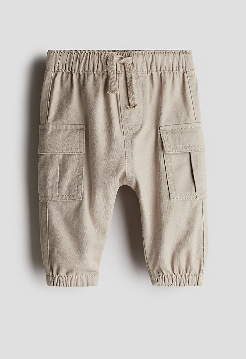 H&M - Cotton twill joggers - beige