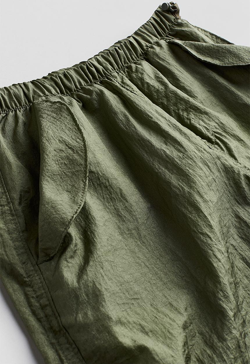 H&M - Parachute trousers - dark khaki green