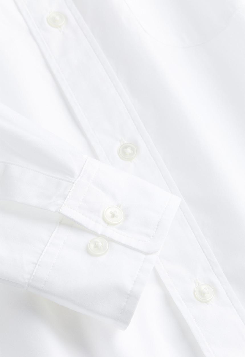 H&M - Loose fit poplin shirt - white