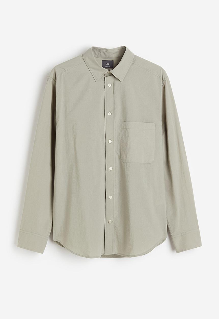 H&M - Regular fit shirt - sage green