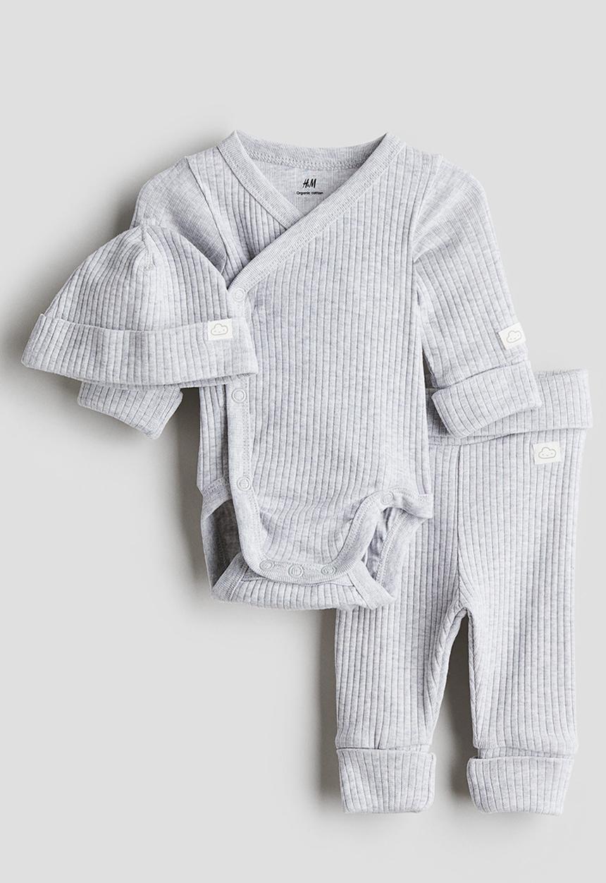 H&M - Adjustable-fit set - light grey marl