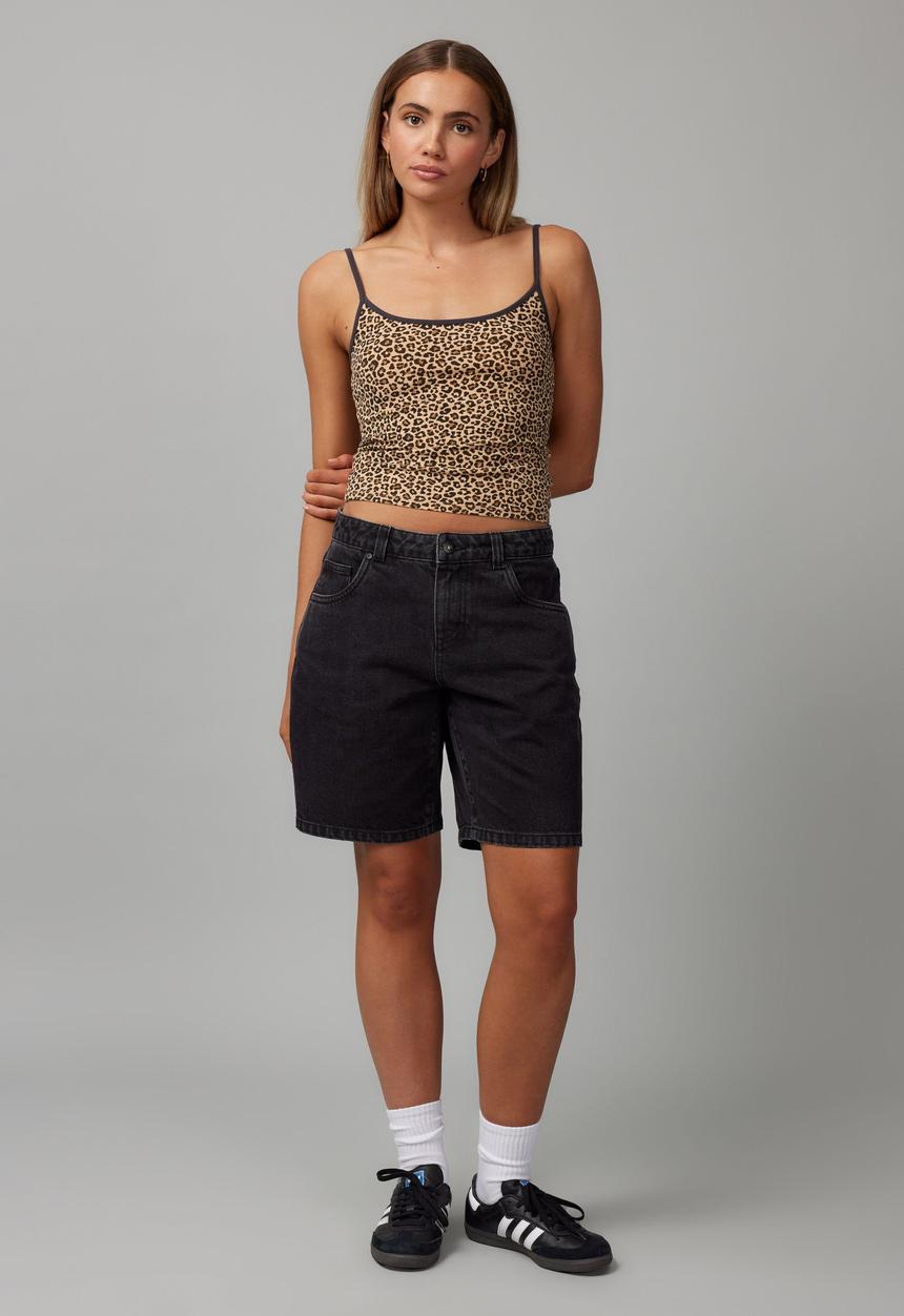 Factorie - Baggy Denim Short - Washed Black