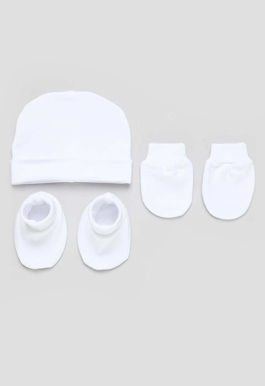 Pop Candy - 3 Piece baby hat set - white