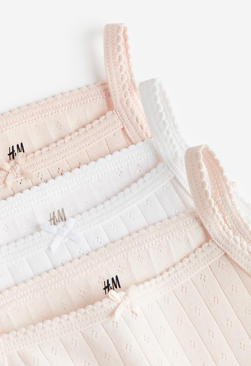 H&M - 3-Pack sleeveless bodysuits - pink & white