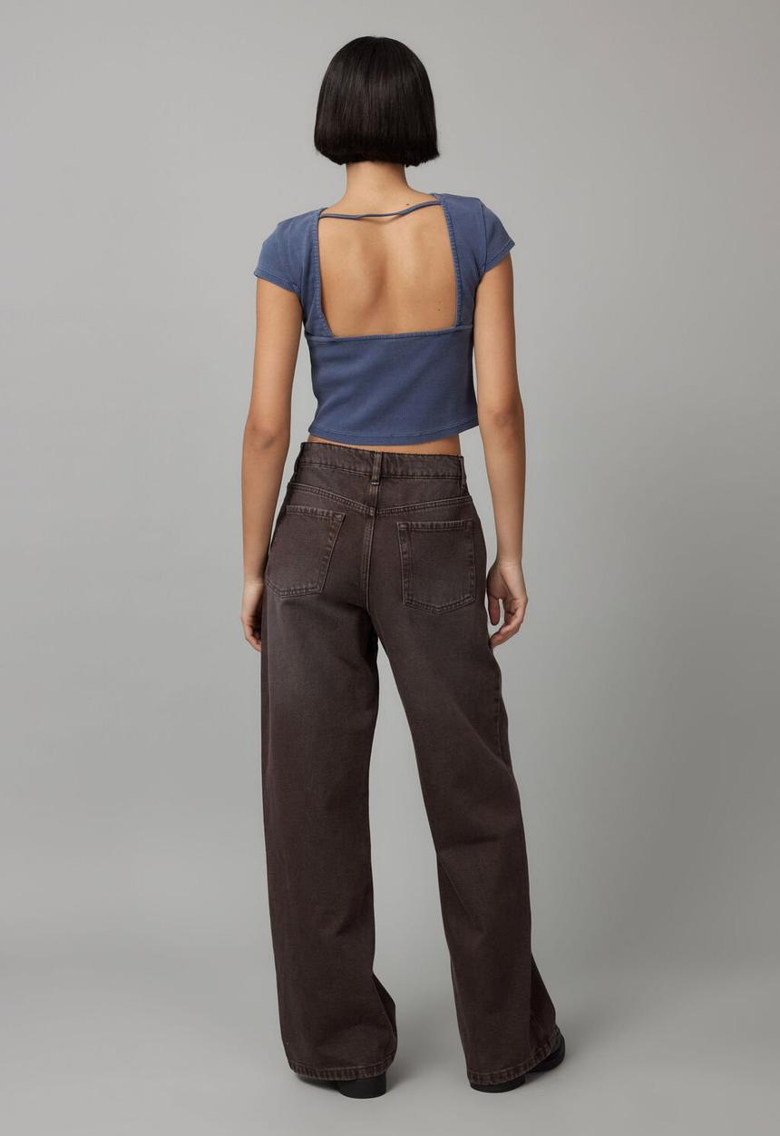 Factorie - High Rise Baggy Jean - Bitter Choc