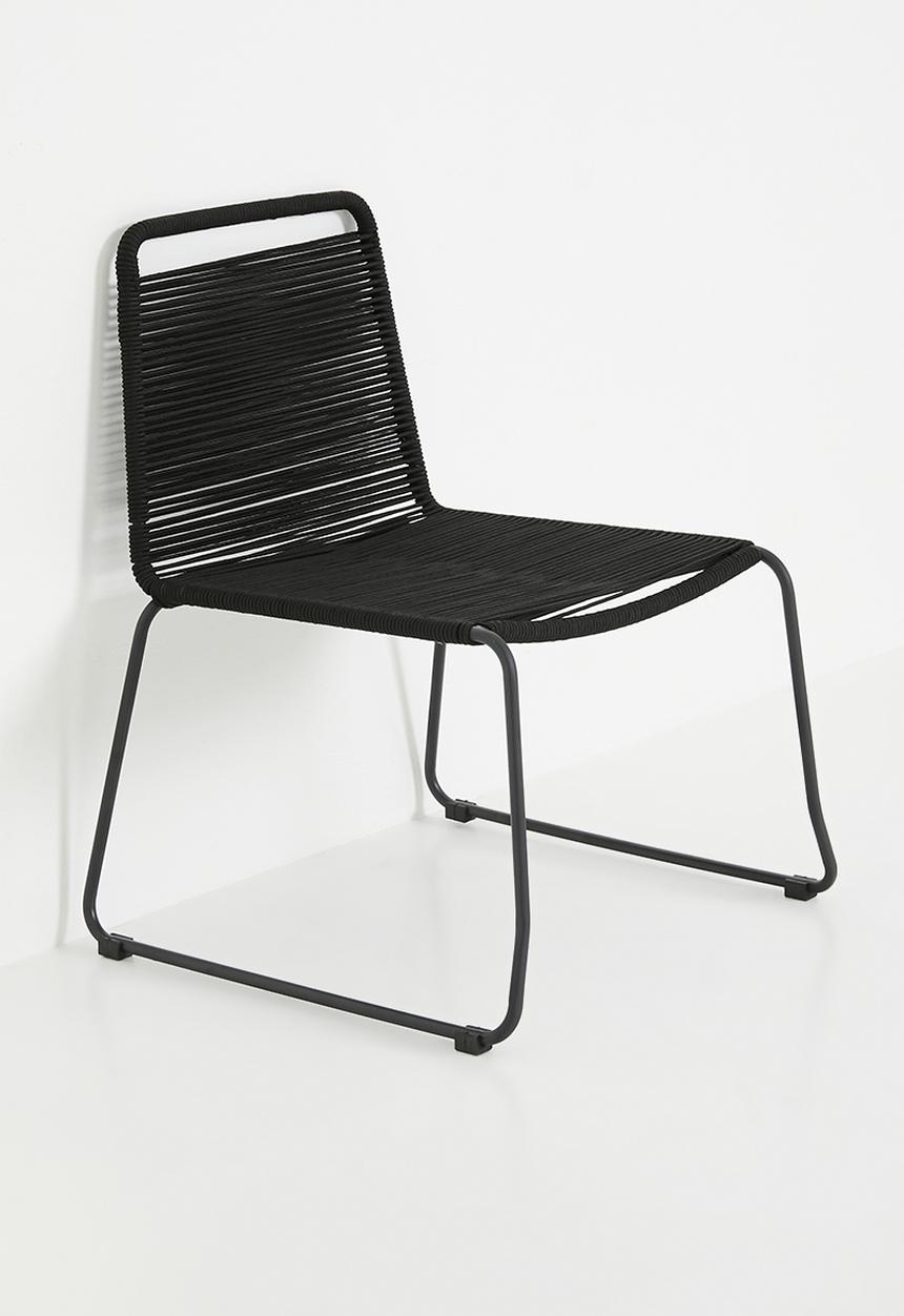 Sixth Floor - Relax chair with footrest - Black