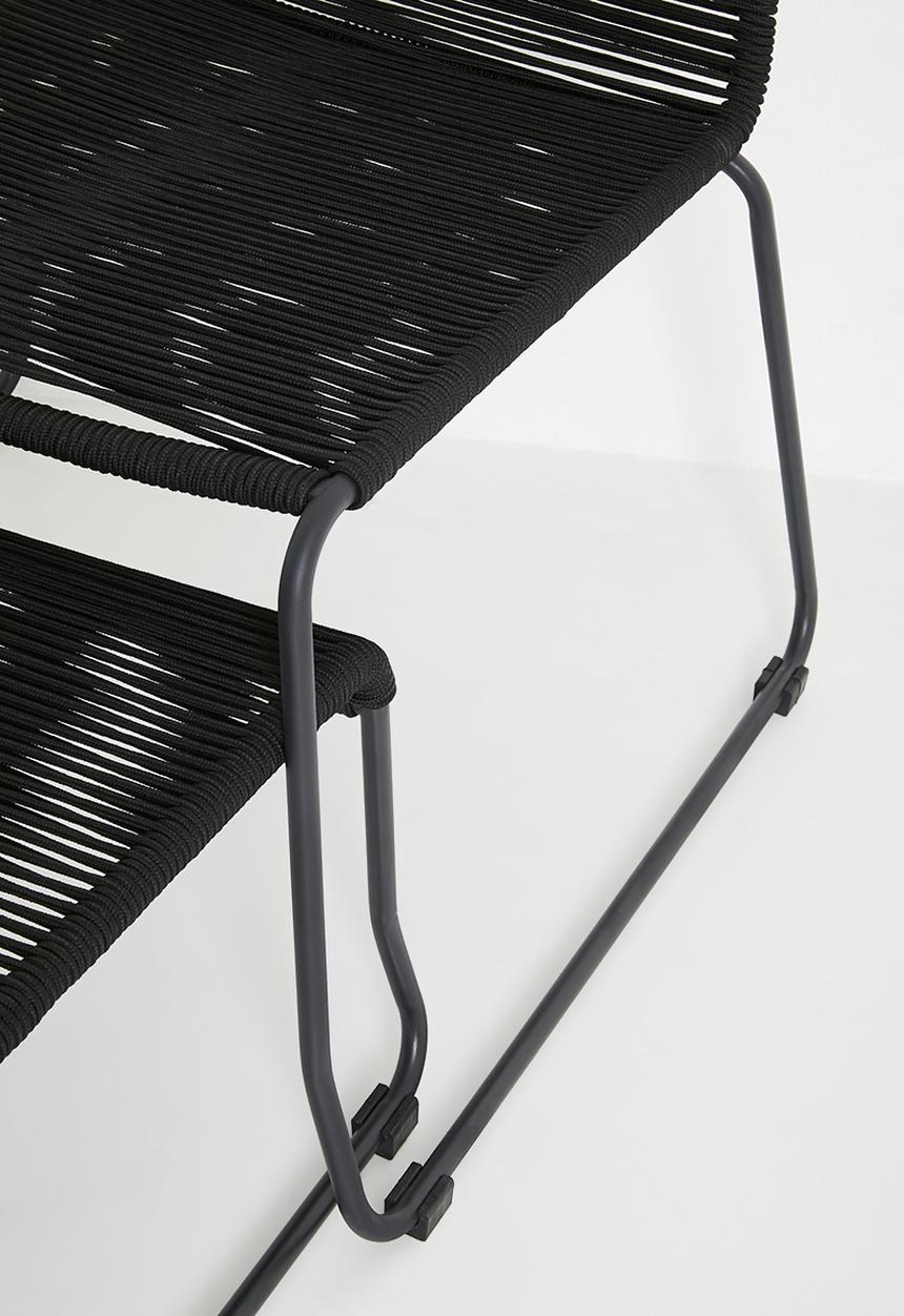 Sixth Floor - Relax chair with footrest - Black
