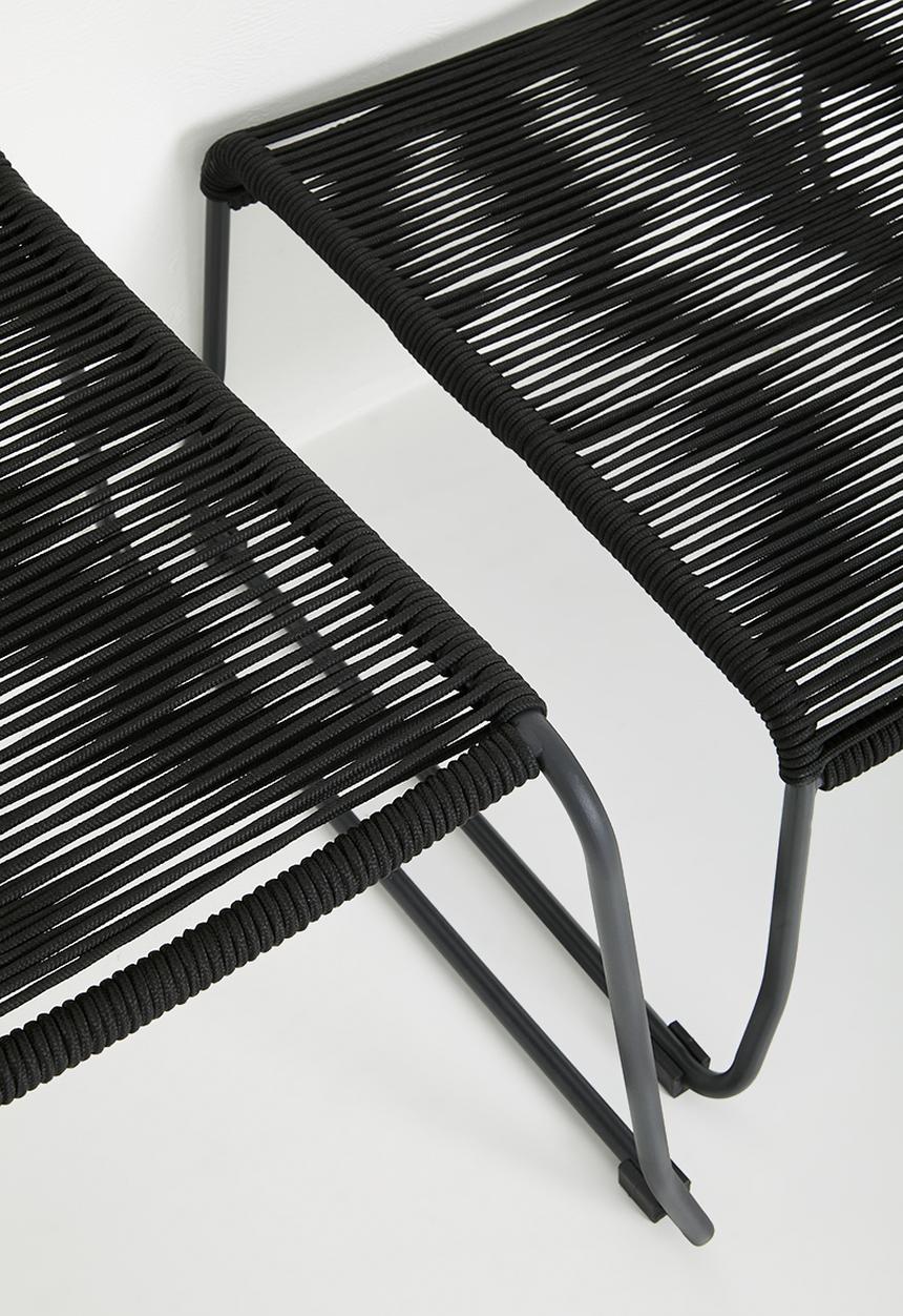 Sixth Floor - Relax chair with footrest - Black