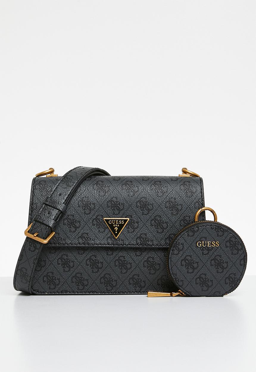 GUESS - Alexie crossbody flap - black logo