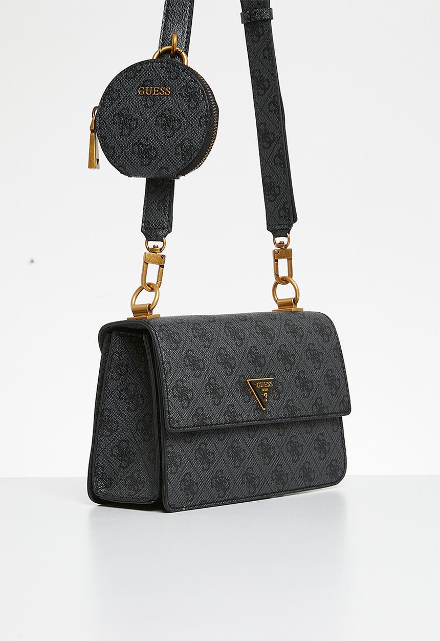 GUESS - Alexie crossbody flap - black logo