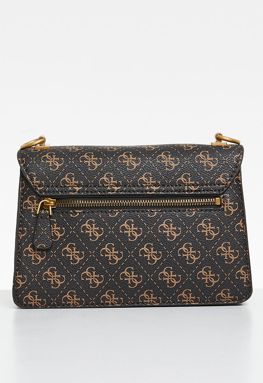 GUESS - Alexie crossbody flap-brown logo