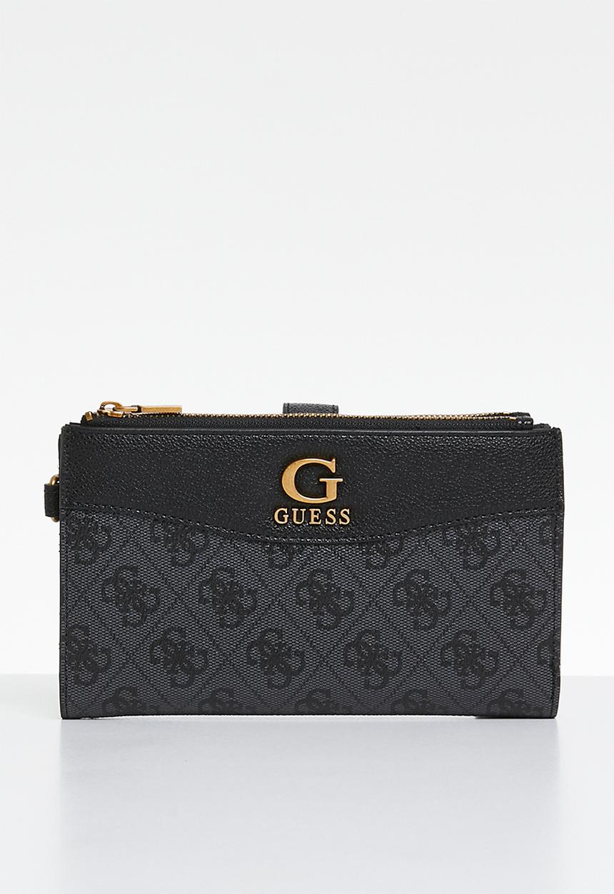 GUESS - Nell logo slg zip organiser bag - black