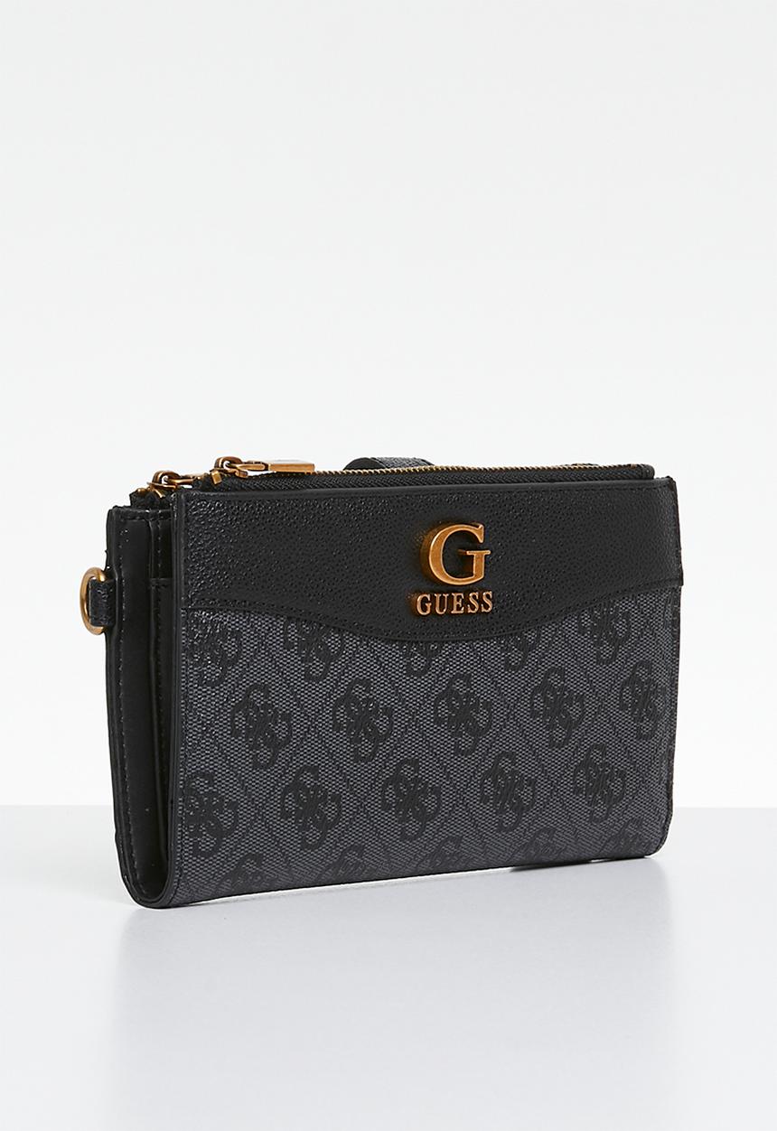 GUESS - Nell logo slg zip organiser bag - black
