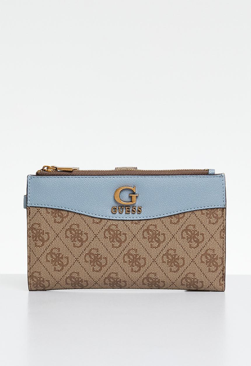 GUESS - Nell logo slg zip organiser bag - latte