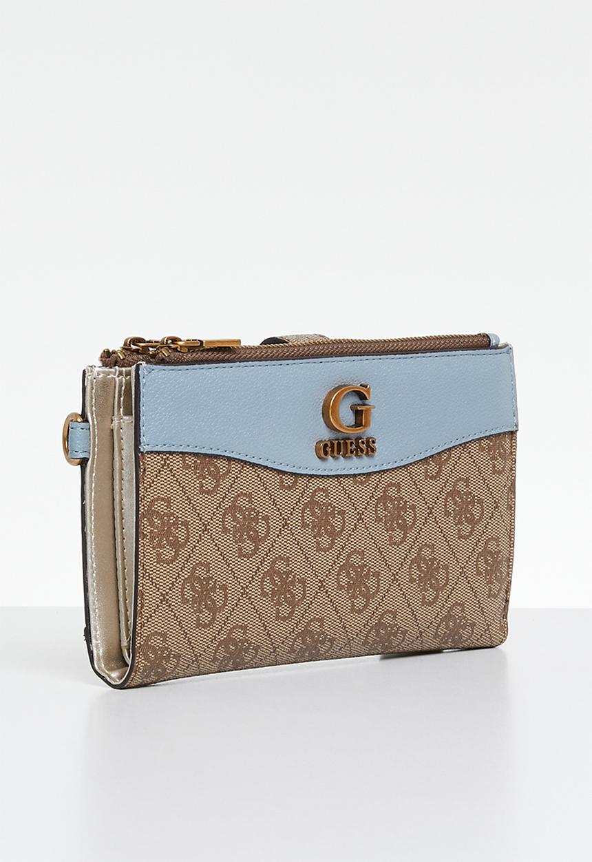 GUESS - Nell logo slg zip organiser bag - latte