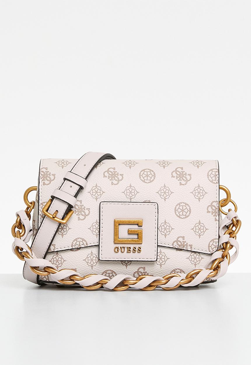 GUESS - Alva mini crossbody flap bag - cream