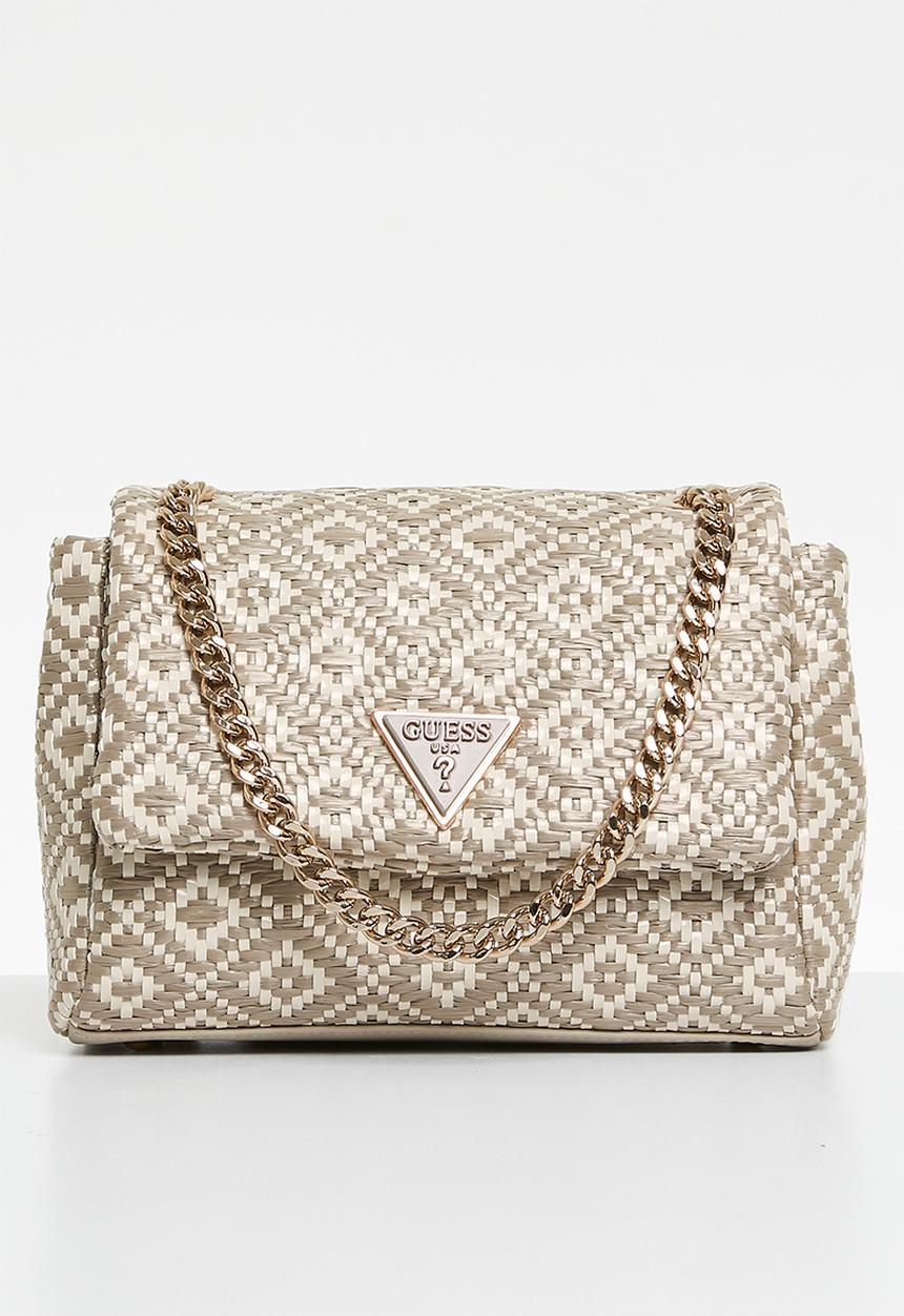GUESS - Rianee convertible crossbody flap bag - taupe