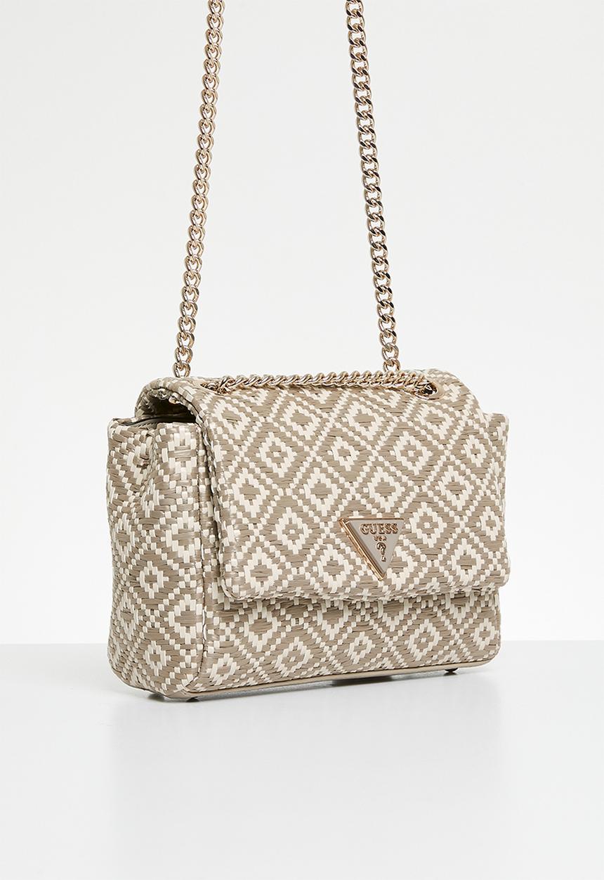 GUESS - Rianee convertible crossbody flap bag - taupe