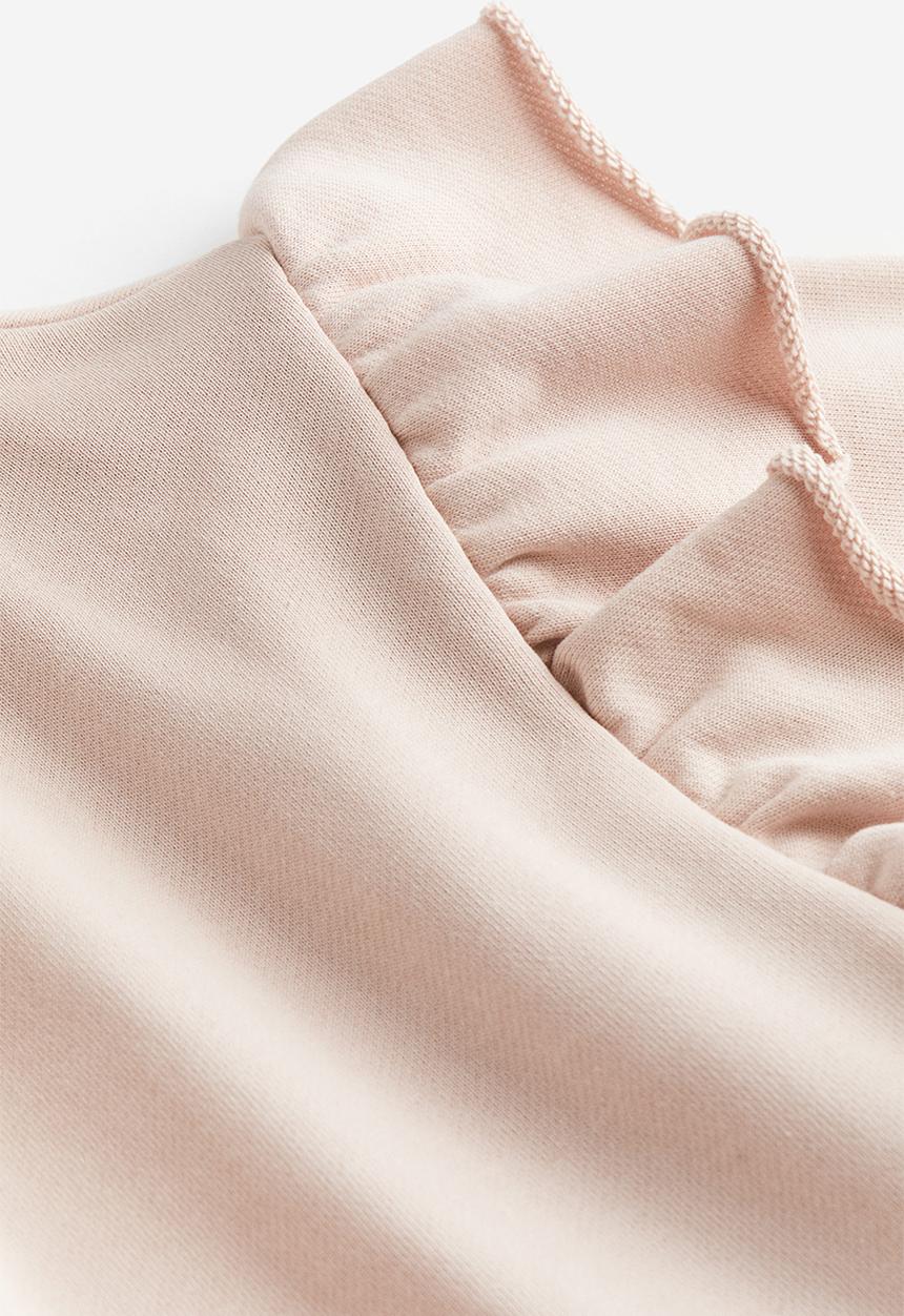 H&M - Oversized frill-trimmed sweatshirt - light dusty pink
